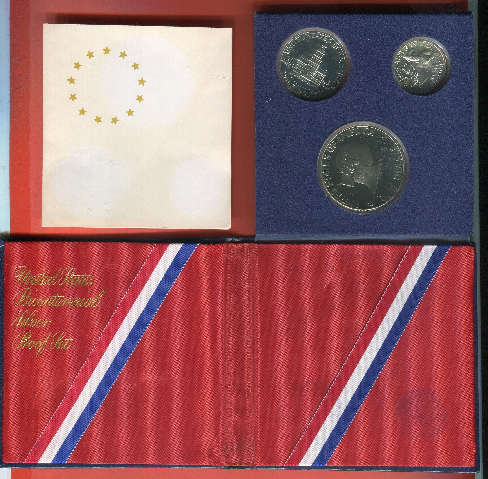 USA United States Bicentennial Silver Proof Set 1976 Three Piece