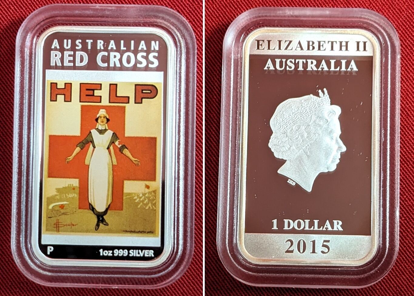 Australien 1 Dollar Silbermünze 1 oz Silver 2015 Australian Posters of World War I Red Cross