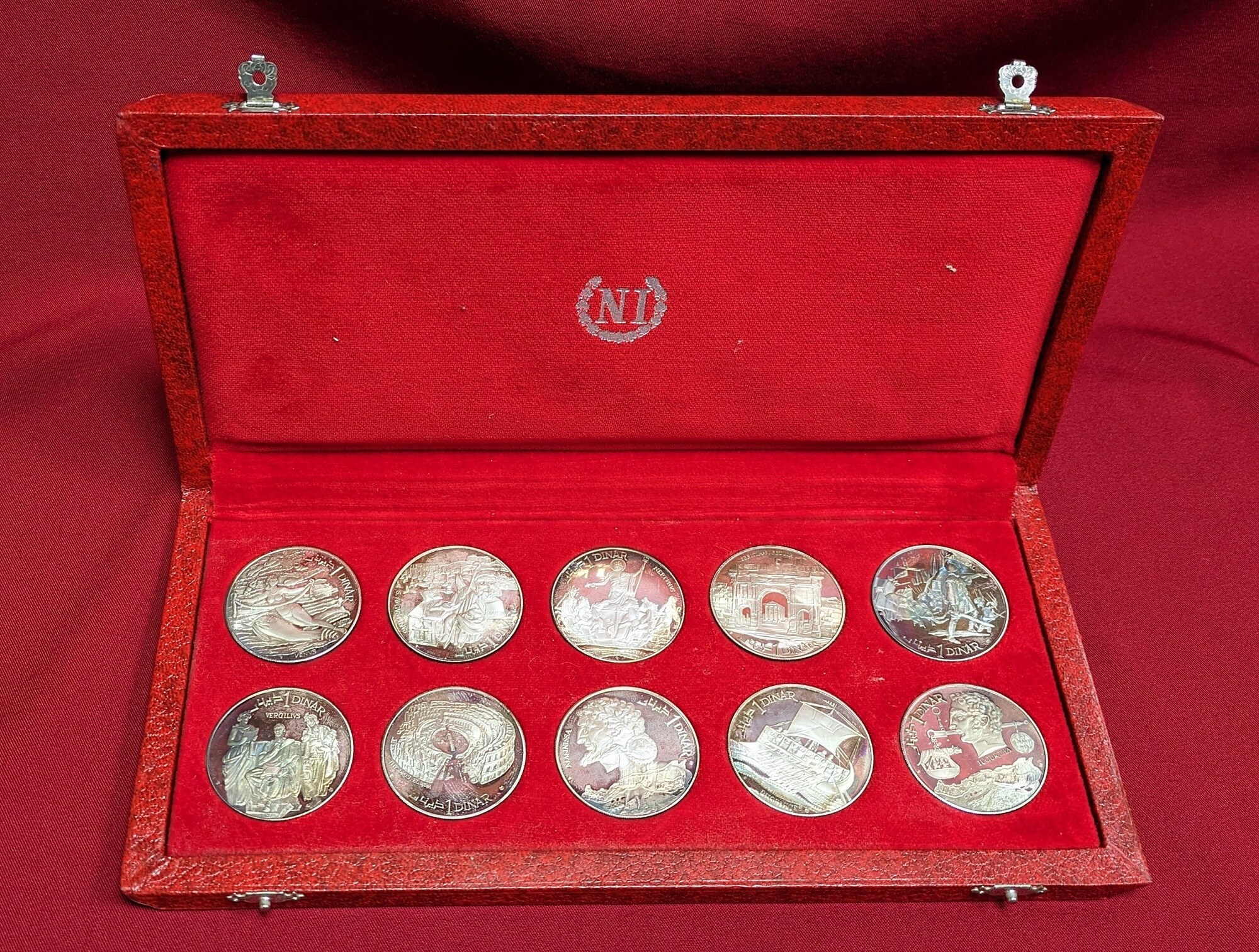 Tunesien Tunisia 10 X 1 Dinar Satz 1969 A d Verfassung Proof Set Mit tunesien-tunisia-10-x-1-dinar-satz-1969-a-d-verfassung-proof-set-mit