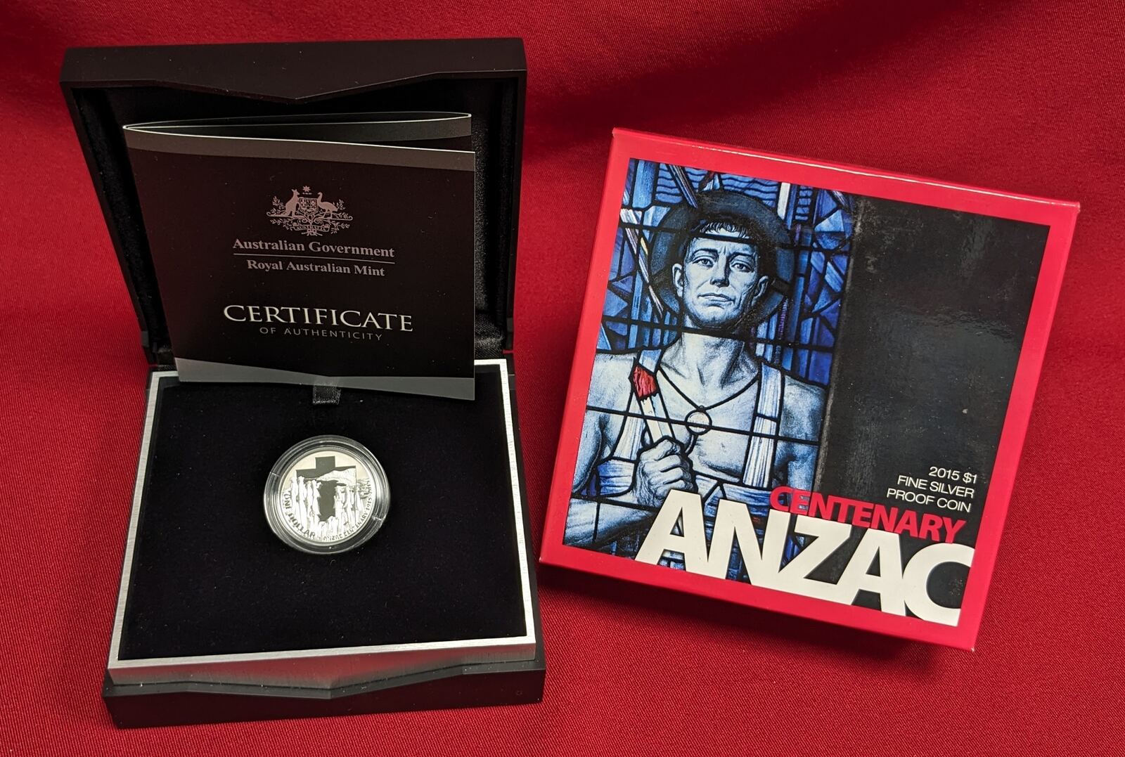 Australien 1 Dollar Silbermünze - Silver Proof Coin 2015 The ANZAC ...