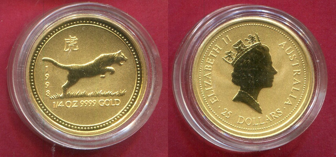 Australien Australia 25 Dollar Goldmünze - 1/4 oz Gold Coin 1998