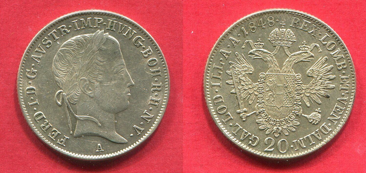 Österreich Kaisereich Austria 20 Kreuzer 1848 A Ferdinand I. 1835 ...