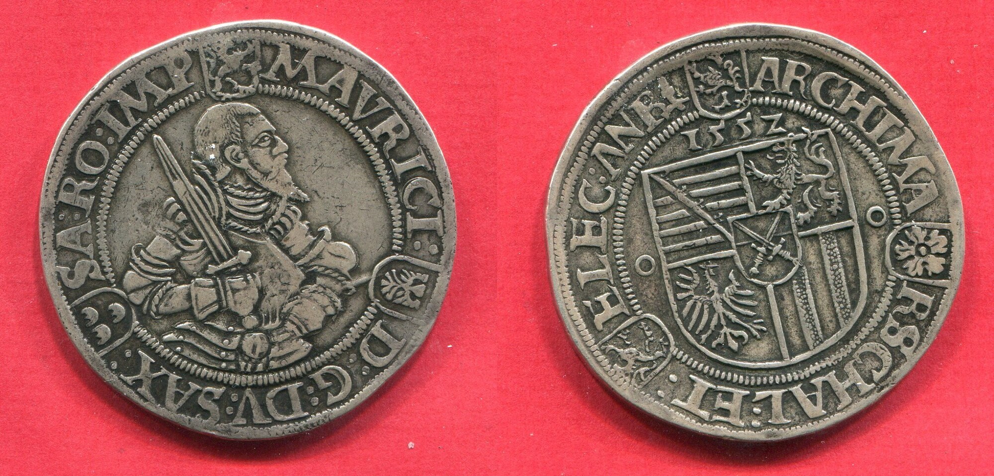 Germany Deutschland Sachsen Saxony Taler 1552 Annaberg Moritz 1541-1553 ...