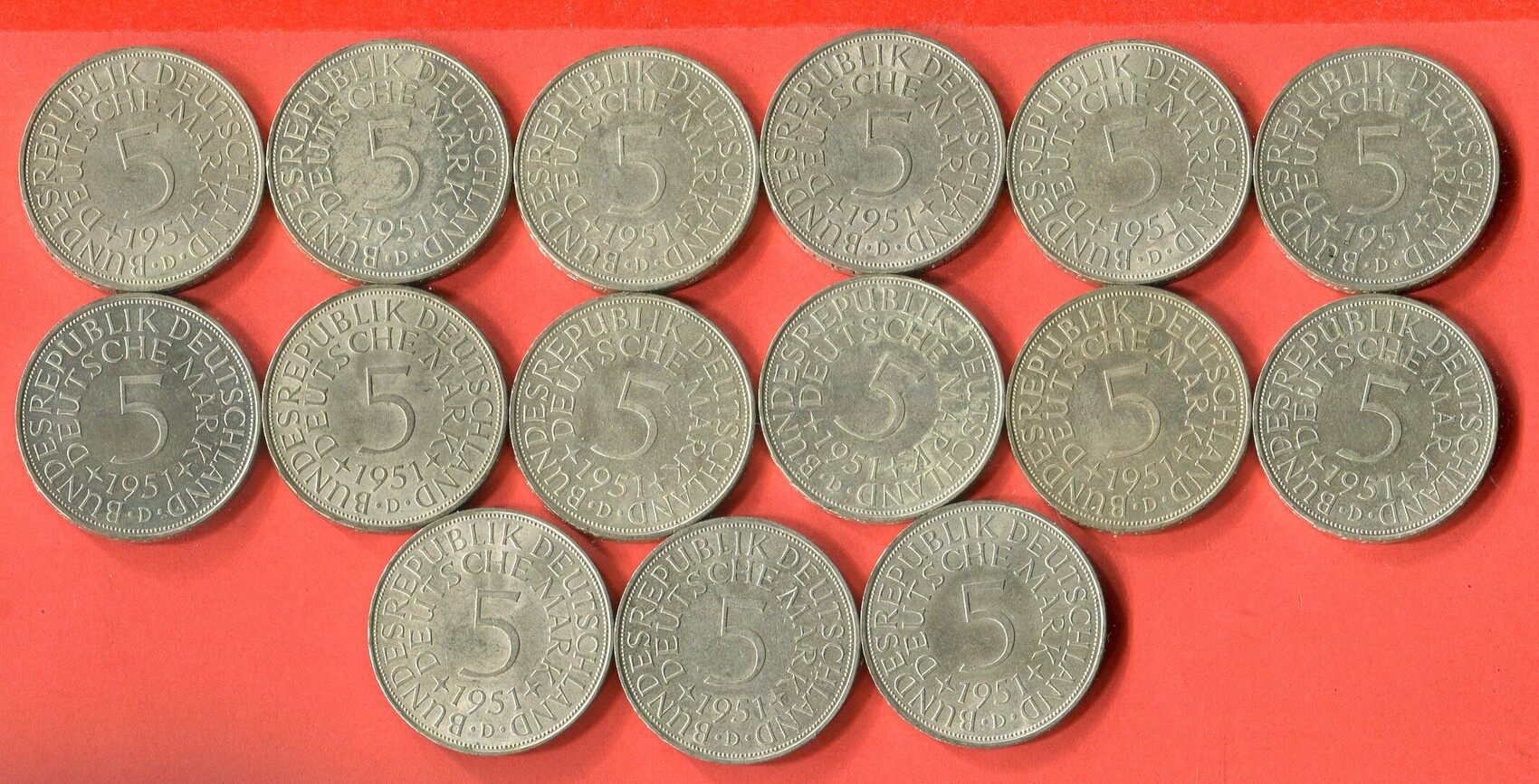 5 dm münzen 1951 wert tabelle