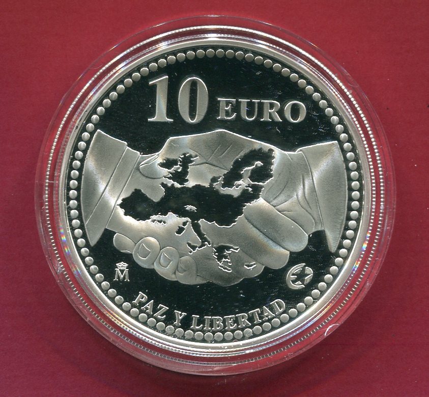 Spanien 10 Euro Silberm nze 2005 60 Jahre Frieden Und Freiheit Proof In spanien-10-euro-silberm-nze-2005-60-jahre-frieden-und-freiheit-proof-in