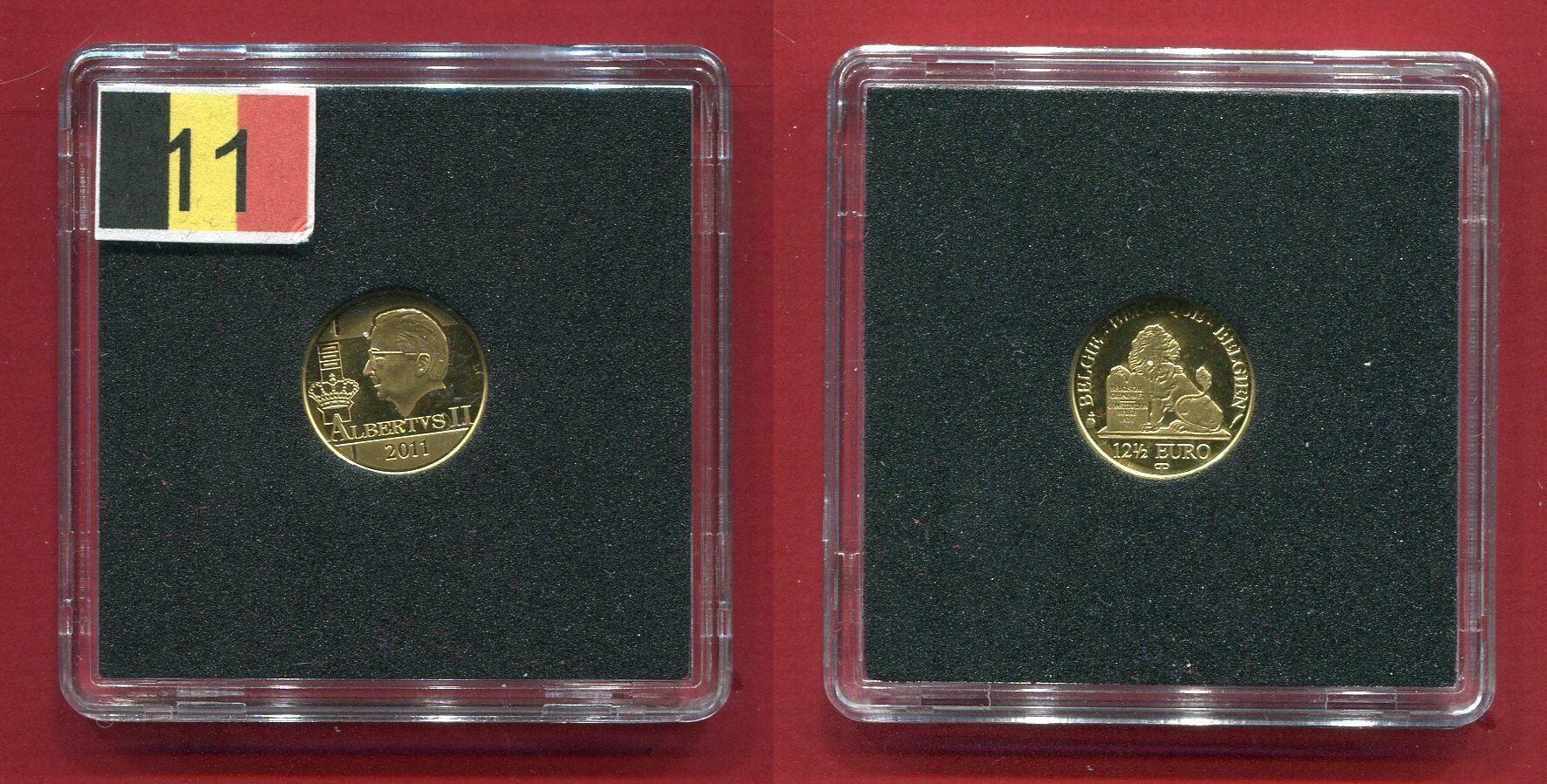 Belgien 12,50 Euro Gold 2011 König Albert II. (1/25 oz) proof in capsule |  MA-Shops