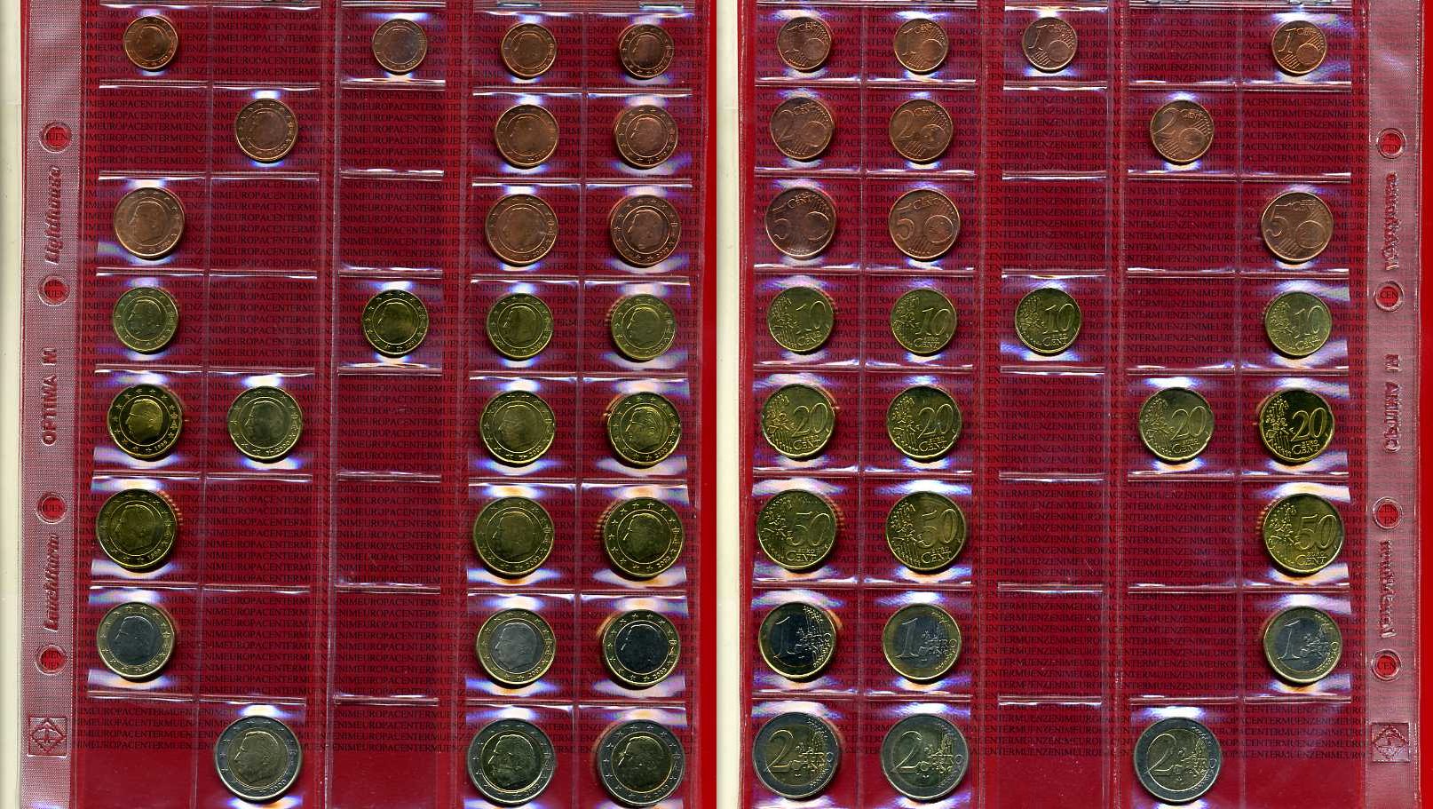 Belgien Belgium Euro Kursmünzensätze KMS 1999 - 2003 Belgien ...