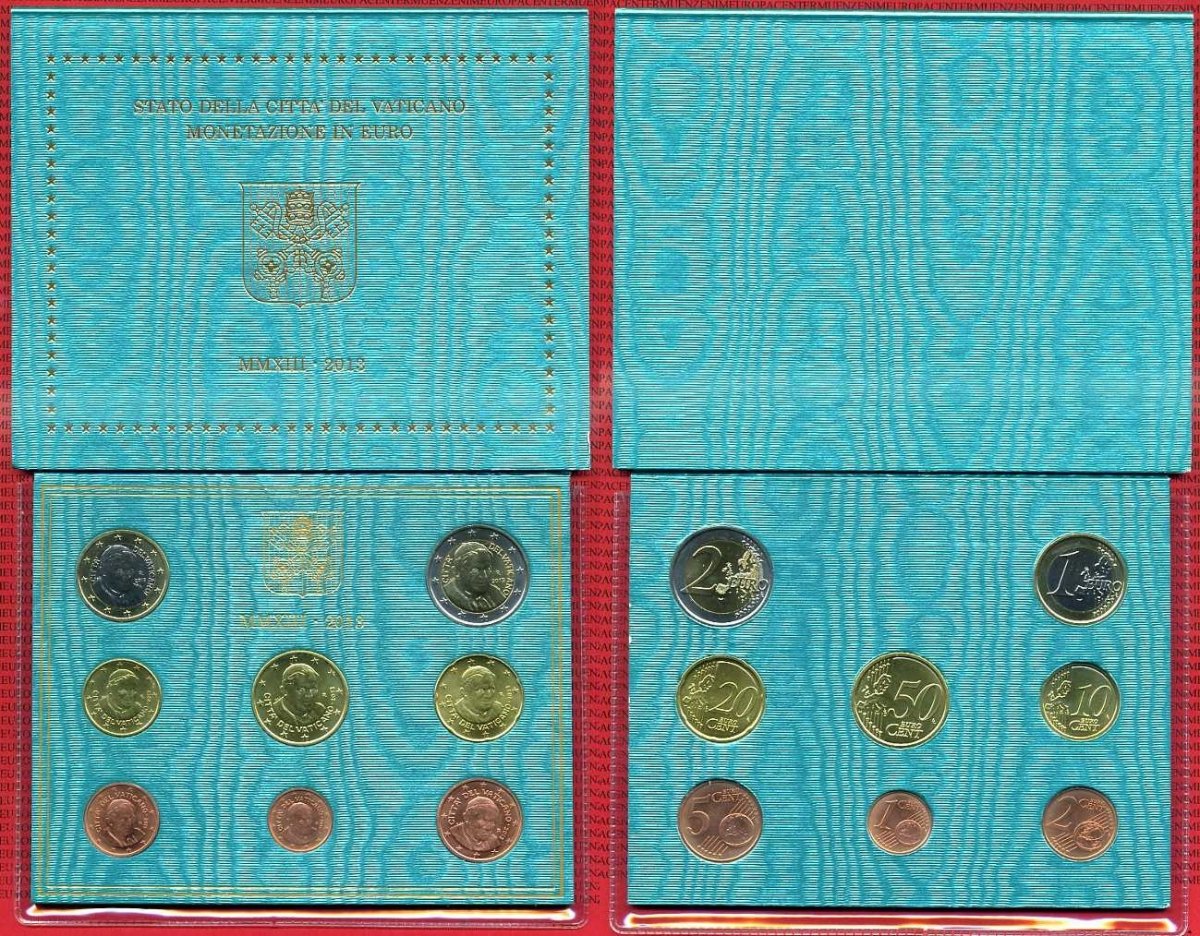 Vatikan KMS Euro 3 88 2013 1 Cent Bis 2 Euro 8 M nzen Im vatikan-kms-euro-3-88-2013-1-cent-bis-2-euro-8-m-nzen-im
