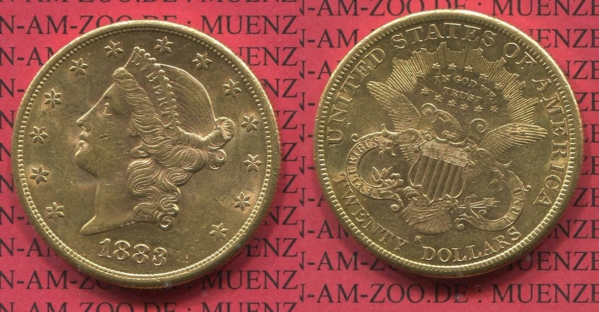 20 Dollars Gold Liberty Double Eagle USA 20 Dollars Liberty, Frauenkopf ...