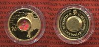 Cook Islands 1 Dollar Edelsteine Zodiac Sternzeichen Cook Islands 1 Dollar Sternzeichen Widder mit Edelsteinen vergoldet PP Picture