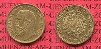 Baden 10 Mark Goldmünze Baden 10 Mark Gold Grossherzog Friedrich 1876 J. 186 Picture
