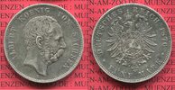 Sachsen 5 Mark König Albert , überdurchschnittlich erhalten Picture
