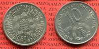 DDR GDR Deutsche Demokratische Republik 10 Mark Neusilber DDR 10 Mark Gedenkmünze Neusilber 1973 Weltfestspiele -