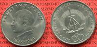 DDR GDR Deutsche Demokratische Republik 20 Mark Neusilber DDR 20 Mark Gedenkmünze Neusilber 1971 Ernst Thälmann -