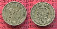 Kaiserreich 20 Pfennig 20 Pfennig Cu/Ni, 1888 D J. 6, kleiner Adler -