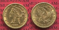 USA 5 Dollars Half eagle USA 5 Dollars Liberty, Frauenkopf, Coronet Head 1881 (P) Gold Picture