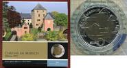 Luxemburg Luxembourg 5 Euro Bimetallkmünze aus Silber und Niob, Burg Mersch, Chateau de Mersch -