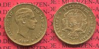 Spanien 25 Pesetas Goldmünze Coin Alfonso XII. 1880 Sterne 18 80 M.S. M Picture