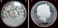Australien 30 Dollars Silbermünze 1 Kilo Olympische Spiele Sydney Farbmünze Picture