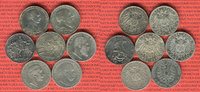 Baden, Preußen, Württemberg 7 x 2 Mark Silbermünzen Kaiserreich Lot 7 Typen Picture