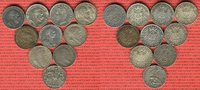 Baden, Bayern, Preußen, Württemberg 10 x 2 Mark Silbermünzen Kaiserreich Lot 10 Typen Picture