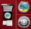 Somalia 150 Dollar Silbermünze 5 Unzen Silber Farbmünze Marine Life Protection Meeresfauna PP Picture
