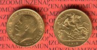 England Great Britain UK Half Sovereign Goldmünze George V. 1910-1936 Picture