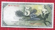 BRD, Bank Deutscher Länder 5 DM Deutsche Mark Europa Entführung Europa auf Stier mit B- Stempel Berlin Issue Picture