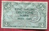 Bundesrepublik Deutschland 1/2 DM Deutsche Mark Kopfgeld Kopfgeld mit B Stempel Picture