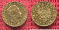 Preußen, State of Prussia German Empire 20 Mark Goldmünze Kursmünze Wilhelm II. Kleiner Adler Picture