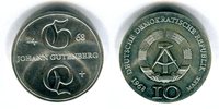 DDR 10 Mark Silbergedenkmünze Silbergedenkmünze 500. Todestag Johannes Gutenberg Picture