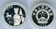 China 5 Yuan Silbermünze Bildhauerkunst