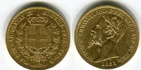 Italien 20 Lire, Goldmünze 20 Lire Victor Emmanuel II 1851F Picture