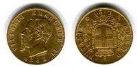 Italien 20 Lire Goldmünze Vittorio Emanuele II Picture