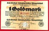 Notgeldschein Gutschein Eine Goldmark Vier Dollar Zwanzig Cent Gold-Girobank Schleswig-Holstein Aktiengesellschaft Kiel -