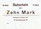 Notgeld Gutschein Zehn Mark Frerichswerft Einswarden -