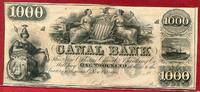 USA New Orleans 1000 Dollars 18xx Canal Bank New Orleans Remainder no serial Number Nicht ausgefüllt Uncirculated