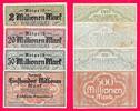 Deutsches Reich 572 Millionen Mark Notgeld Saechsische Staatsbank 2, 20, 50 und 500 Millionen Mark ++schönes Lot++ -