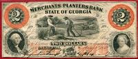 2 Dollars 1859 USA Georgia Merchants and Planters Bank Savannah Rare gebraucht Bild als Erhaltungsangabe