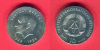 Deutsche Demokratische Republik 10 Mark Gedenkmünze DDR GDR Gedenkmuenze 75. Geburtstag Bertolt Brecht -