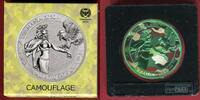 Germania Mint 5 Mark CAMOUFLAGE -grünmetallic- 1 Unze -
