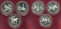 Russland Russia 1 Rubel Roubles ROTES BUCH WILDLIFE Kobra, Himalaya-Bär, Rotbrustgans -