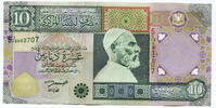 original banknotes 2004 P-70 Libya Lybien 10 Dinars UNC