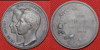 Mecklenburg Schwerin Deutschland Silbermedaille Verlobung von Herzogin Cecilie mit Kronprinz Wilhelm von Preußen 4. 9. 1904 -