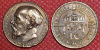 Deutschland Kaiserreich Bayern 10 Mark Probe Karl Goetz Motivprobe Ludwig III. Pattern Essai -