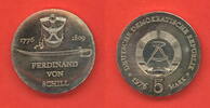 DDR 5 Mark Ferdinand von Schill Gedenkmünze 200. Geburtstag -