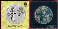 Germania Mint 5 Mark CAMOUFLAGE - oliv/türkis - 1 Unze -