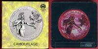 Germania Mint 5 Mark CAMOUFLAGE - rot-pink - 1 Unze -