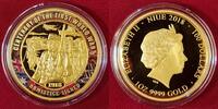 Niue Islands Inseln 100 Dollars 1 Unze Ounce Gold Centenary of the First World War 1914 - 1918 Armistice Signed -