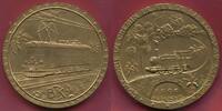 BELGIAN CONGO Belgisch Kongo Bronze Medaille 86 mm Union minière du Haut-Katanga Eisenbahn Railroad -
